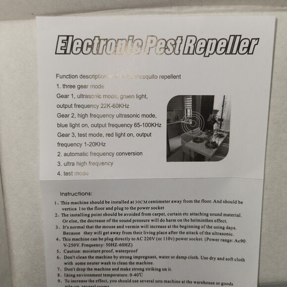 New Ultrasonic Pest Repeller 8 Pack Pest Control Set of Electronic Plug Indoor - Picture 8 of 9